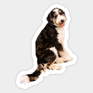 Belle Fluffy Dog Sticker